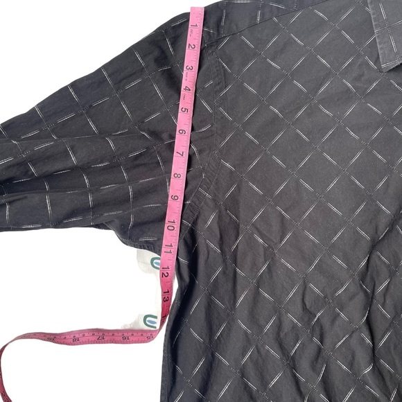 Pronto Uomo Mens Black Check Print Long Sleeve Shirt Size XXL - Picture 12 of 12